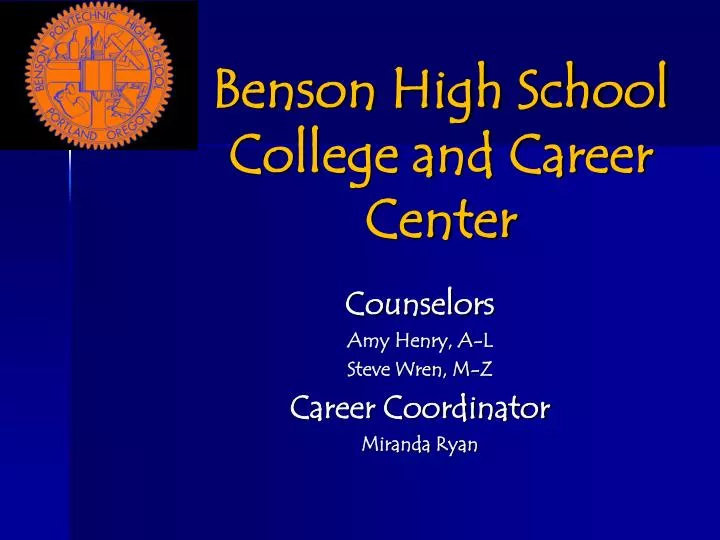 benson high school college and career center