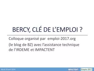 bercy cl de l emploi