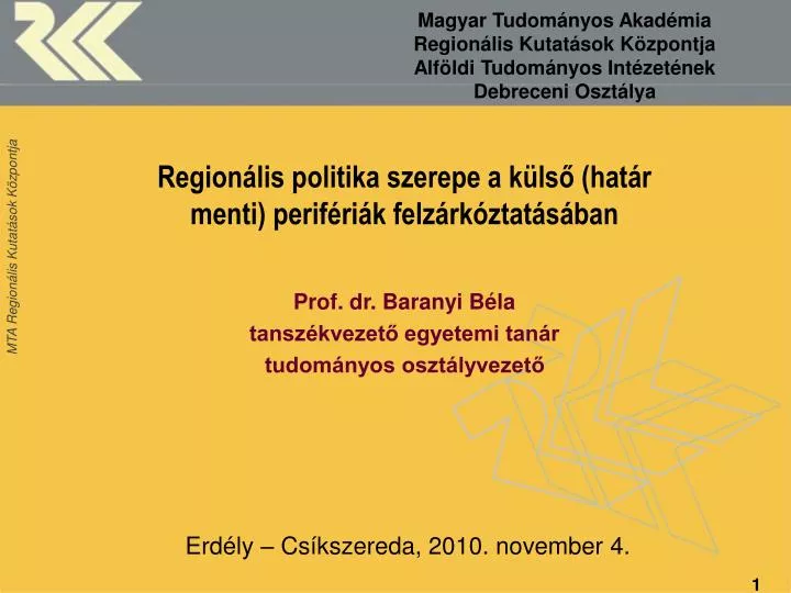 prof dr baranyi b la tansz kvezet egyetemi tan r tudom nyos oszt lyvezet