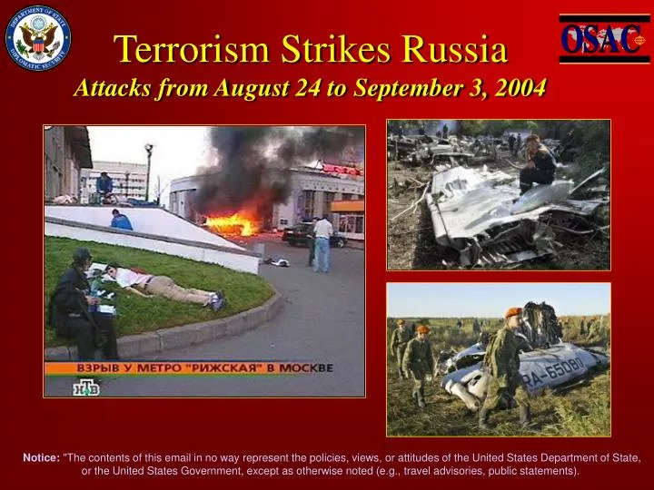 terrorism strikes russia attacks from august 24 to september 3 2004