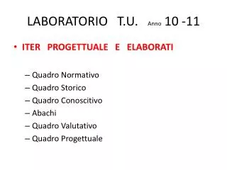 laboratorio t u anno 10 11