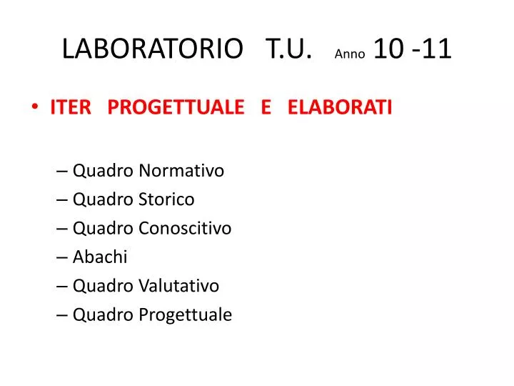 laboratorio t u anno 10 11