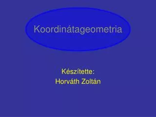 koordin tageometria