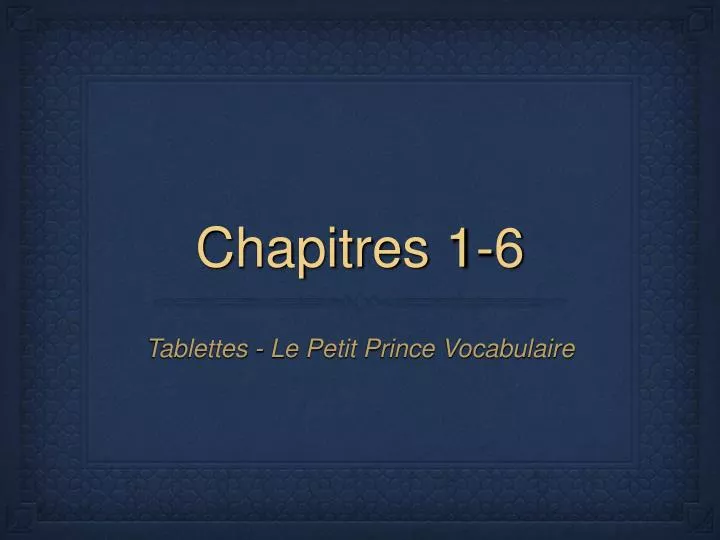 chapitres 1 6