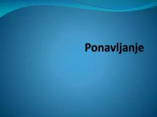 ponavljanje