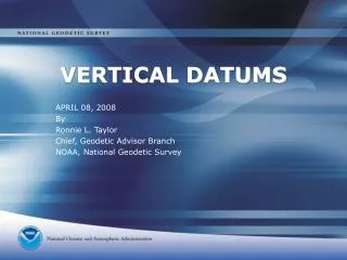 VERTICAL DATUMS