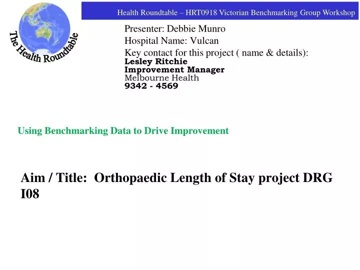 aim title orthopaedic length of stay project drg i08