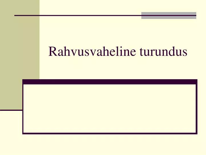 rahvusvaheline turundus