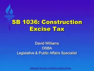 SB 1036: Construction Excise Tax