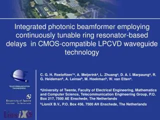 Integrated photonic beamformer employing