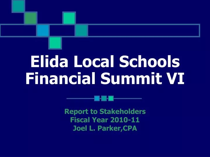 elida local schools financial summit vi