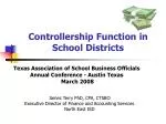 Controllership Function in School Districts - slide 1