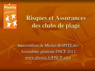 risques et assurances des clubs de plage