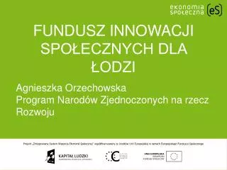 fundusz innowacji spo ecznych dla odzi