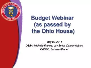 Budget Webinar (as passed by the Ohio House)