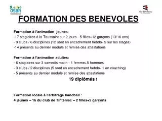 formation des benevoles