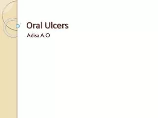 Oral Ulcers