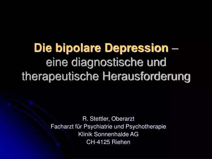 die bipolare depression eine diagnostische und therapeutische herausforderung