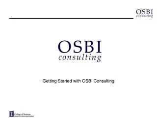 Getting Started with OSBI Consulting