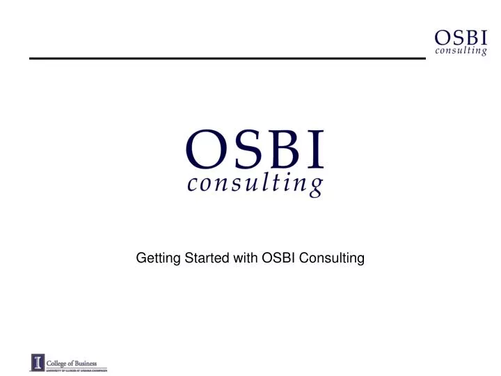 getting started with osbi consulting