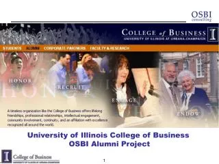 University of Illinois College of Business OSBI Alumni Project