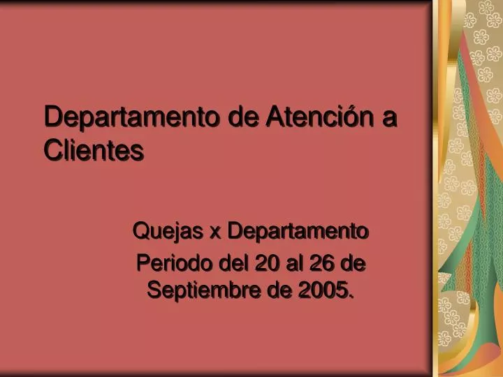 departamento de atenci n a clientes