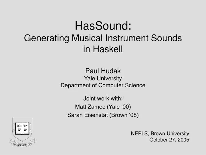 hassound generating musical instrument sounds in haskell