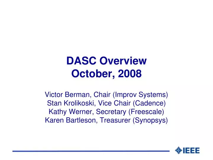 dasc overview october 2008