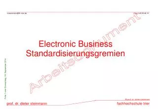 Electronic Business Standardisierungsgremien