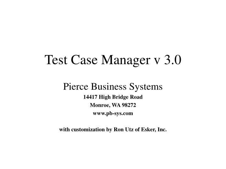 test case manager v 3 0