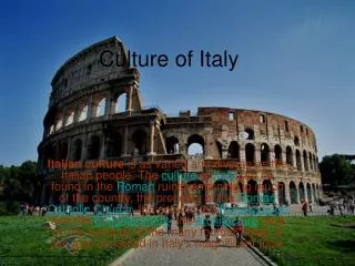 Culture of Italy