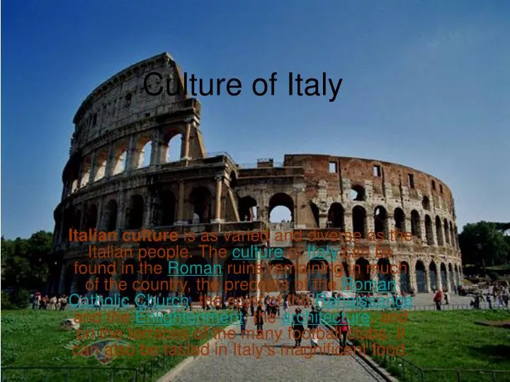 culture of italy