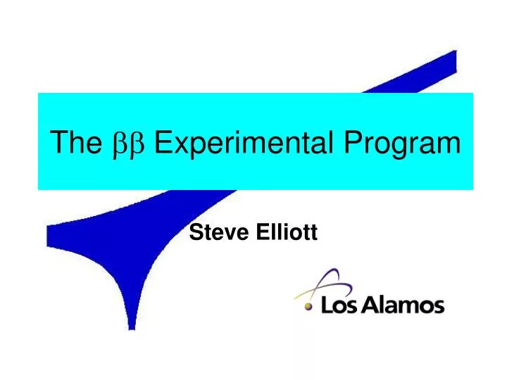 the experimental program