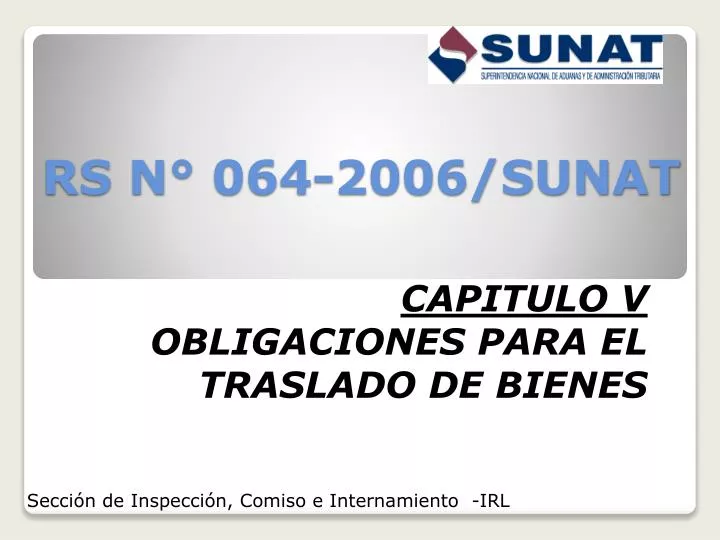 rs n 064 2006 sunat