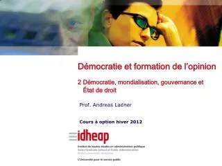 prof andreas ladner cours option hiver 2012