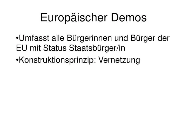 europ ischer demos