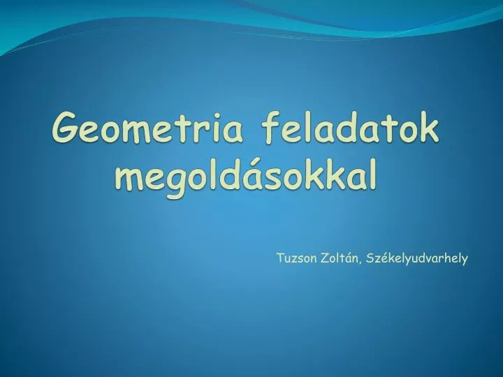 geometria feladatok megold sokkal