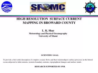 HIGH RESOLUTION SURFACE CURRENT MAPPING IN BROWARD COUNTY