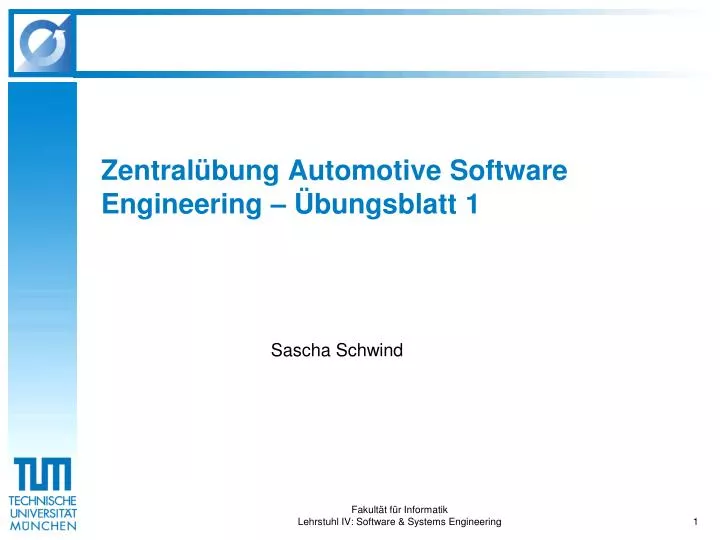 zentral bung automotive software engineering bungsblatt 1