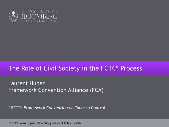 the role of civil society in the fctc process