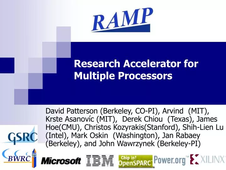 research accelerator for multiple processors