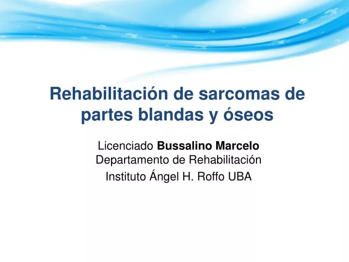 rehabilitaci n de sarcomas de partes blandas y seos