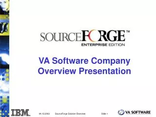 VA Software Company Overview Presentation