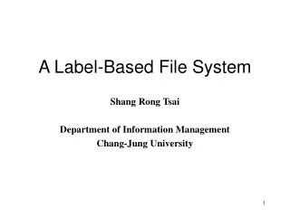 A Label-Based File System