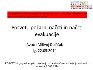 posvet po arni na rti in na rti evakuacije