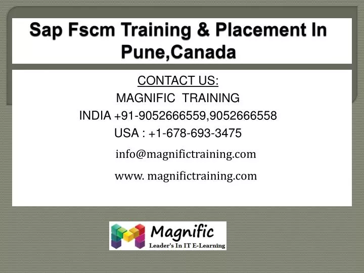 sap fscm training placement in pune canada