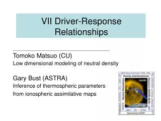 VII Driver-Response Relationships