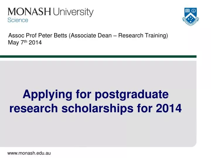 assoc prof peter betts associate dean research training may 7 th 2014