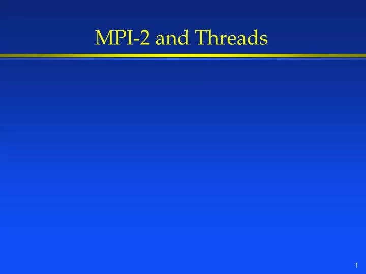 mpi 2 and threads