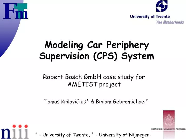 modeling car periphery supervision cps system